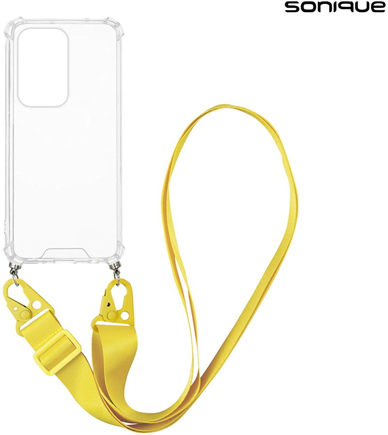 Θήκη Σιλικόνης με Strap Sonique Armor Clear Honor 200 Lite 5G Κίτρινο