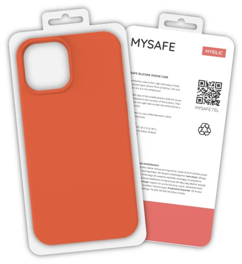 Mysafe silicone case iphone 12 pro max orange box