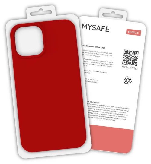 Mysafe silicone case iphone 12 pro max red box