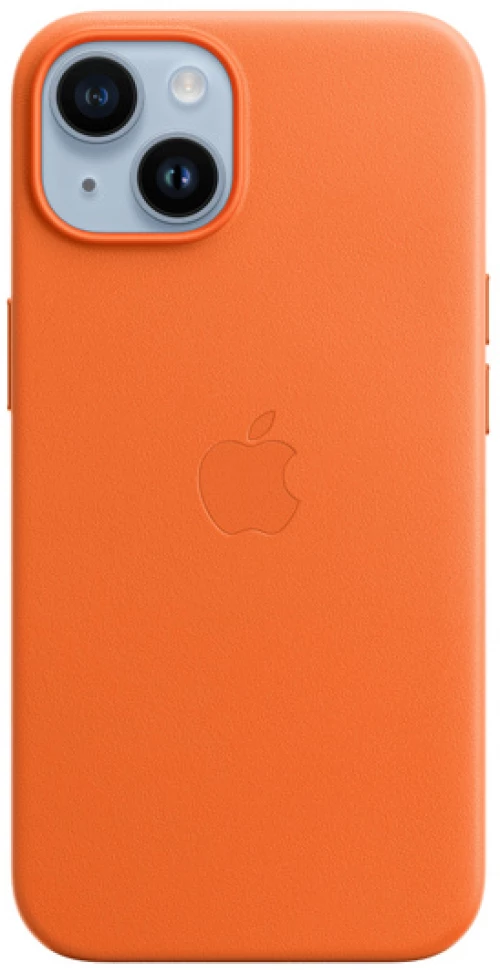 Apple leather case mpp83zm/a iphone 14 orange open package