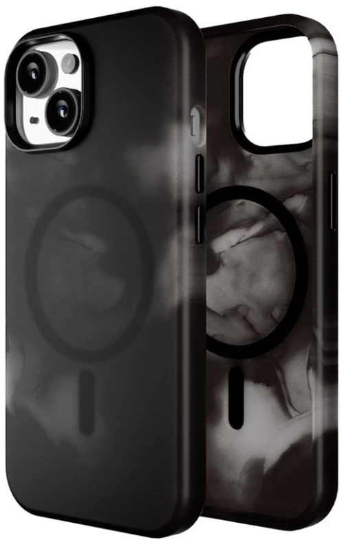 Iphone 15 pro max puro aqua flexible plastic case - magsafe compatible - black