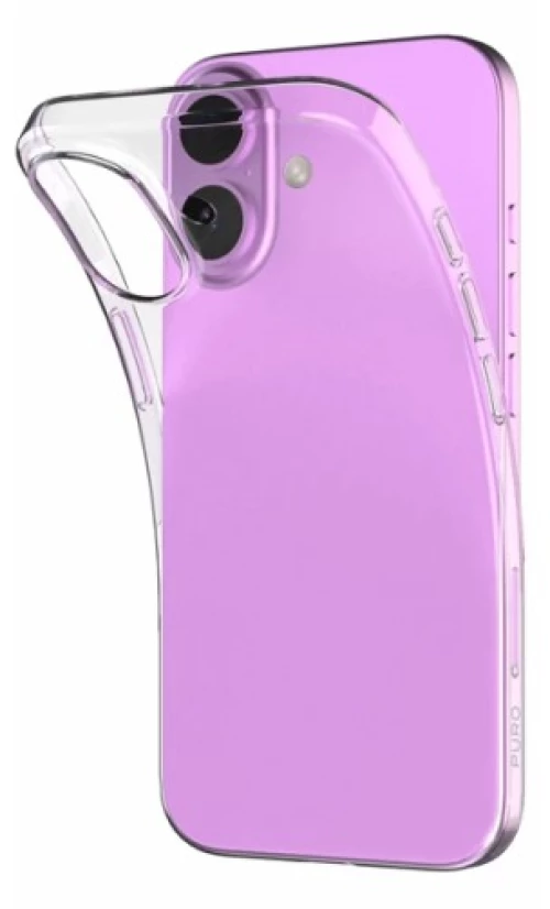 Puro 0.3 nude case for iphone 16 plus transparent