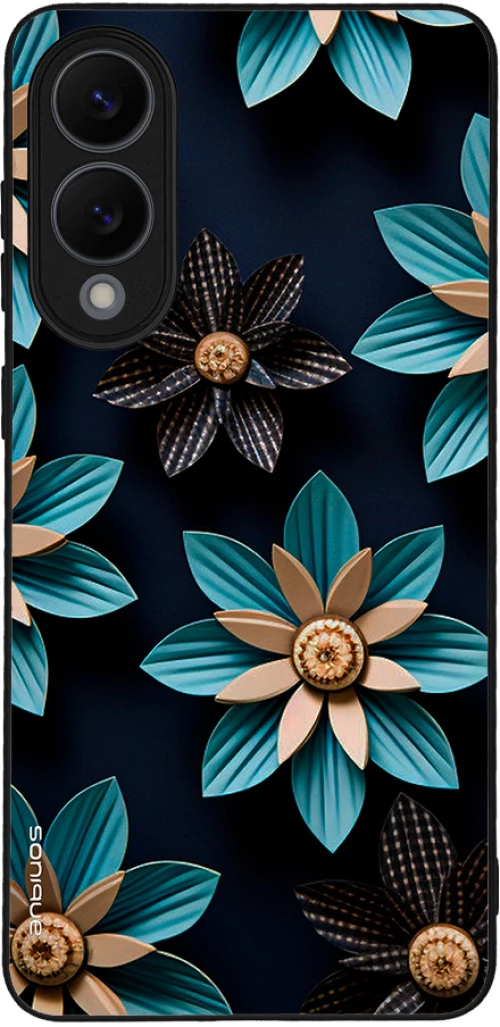 Θήκη Sonique 3D Flower Series για Samsung Galaxy S25 Edge Γαλάζιο