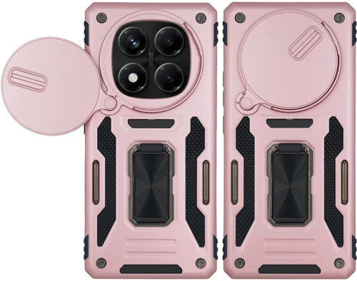 Θήκη Ring Armor CamShield Sonique για Xiaomi Redmi Note 14 Pro 4G Ροζ Χρυσό