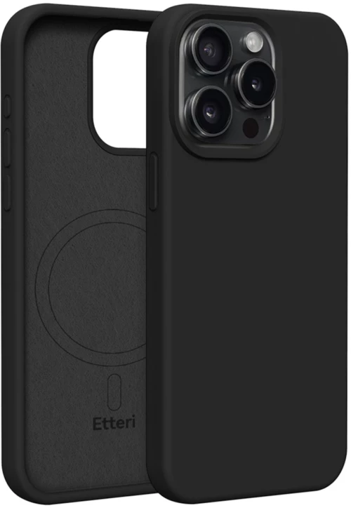 Etteri silicone mag case for iphone 15 pro max 6,7" black