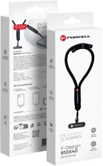 Forcell F-Design R10X40 Wrist Phone Lanyard With Adjustable Length (Max 20Cm In The Loop) Black