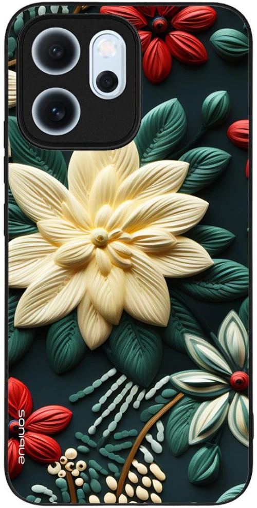 Θήκη Sonique 3D Flower Series για Oppo Reno14 F 5G Πράσινο