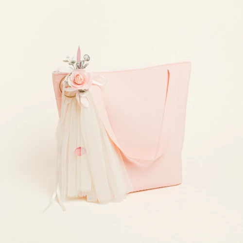 Beauty Home ΤΣΑΝΤΑ ΒΑΠΤΙΣΗΣ ΜΕ ΦΕΡΜΟΥΑΡ 53 X 43 cm ΜΟΝΟΧΡΩΜΗ PREMIUM ΣΟΜΟΝ