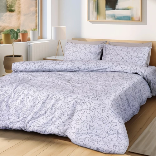 Beauty Home Σετ πάπλωμα μονό Adela Art 12251 160x240 Γκρι