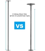 Στύλος Pole Dancing Silver Viking