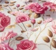 Τραπεζομάντηλο & Τραβέρσα Σετ 2 τμχ (140x300 & 40x300) Αλέκιαστα Roses 465 Grey-Pink Dimcol