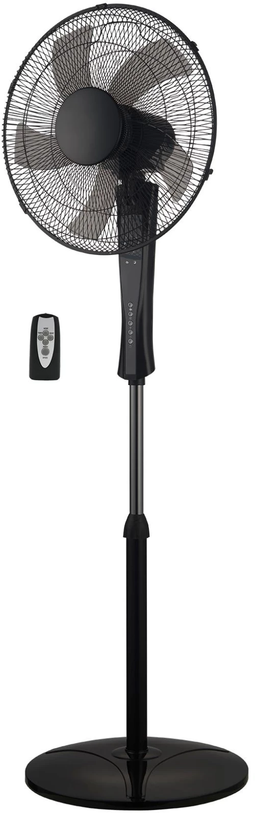Adeleq Ανεμιστήρας Ορθοστάτης Φ40cm 45W 5 Πτερύγια Με Τηλεχειριστήριο Μαύρος 18-111
