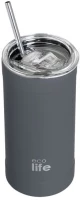 Ecolife Θερμός - Ποτήρι Για Καφέ Ανοξείδωτο 500ml Γκρι 33-BO-4127