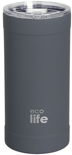 Ecolife Θερμός - Ποτήρι Για Καφέ Ανοξείδωτο 500ml Γκρι 33-BO-4127