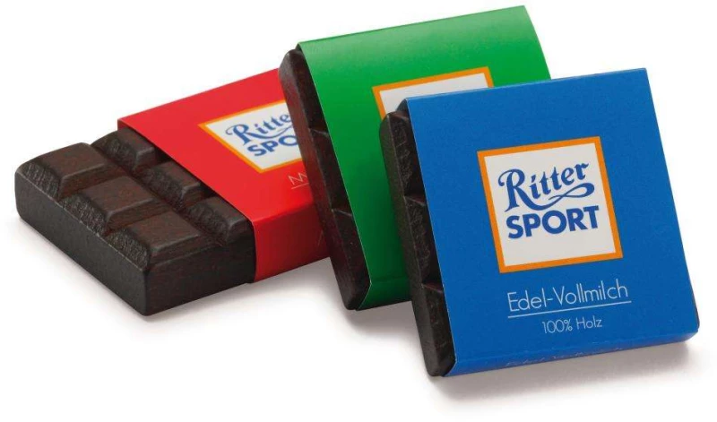 Erzi Ξύλινες Ritter Sport Mini Σοκολάτες 3 τεμ. 45x45x40 mm