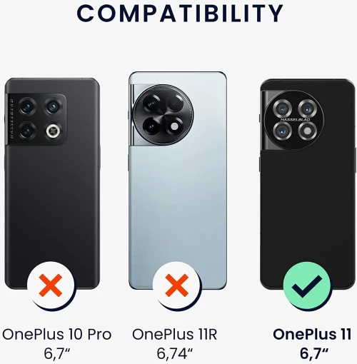 KWmobile Soft Flexible Rubber Cover - Θήκη Σιλικόνης OnePlus 11 - Black (60787.01)