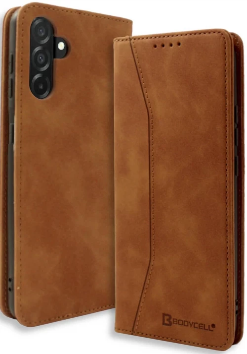 Θήκη Samsung Galaxy A56 Bodycell Book Case Πορτοφόλι - Brown (5206015080500)