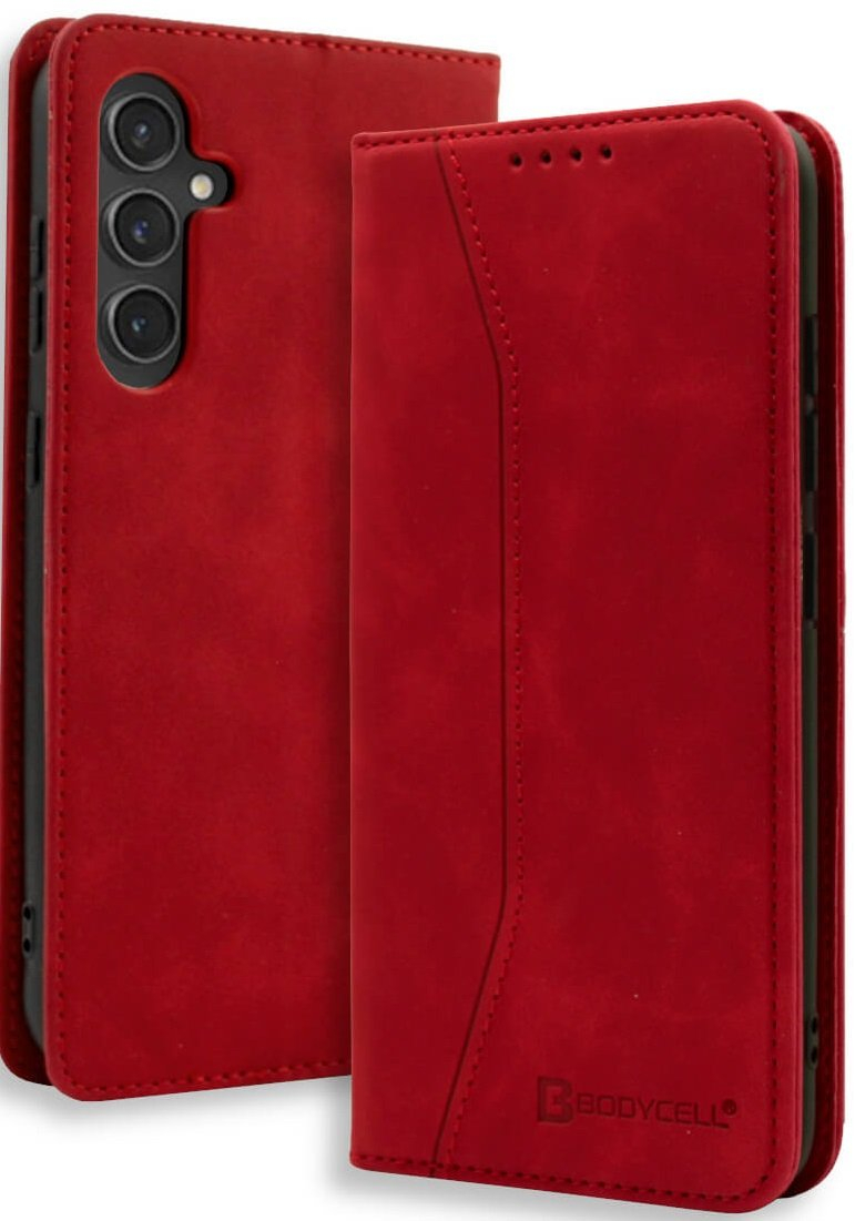 Θήκη Samsung Galaxy S25 Plus Bodycell Book Case Πορτοφόλι - Red (5206015080579)