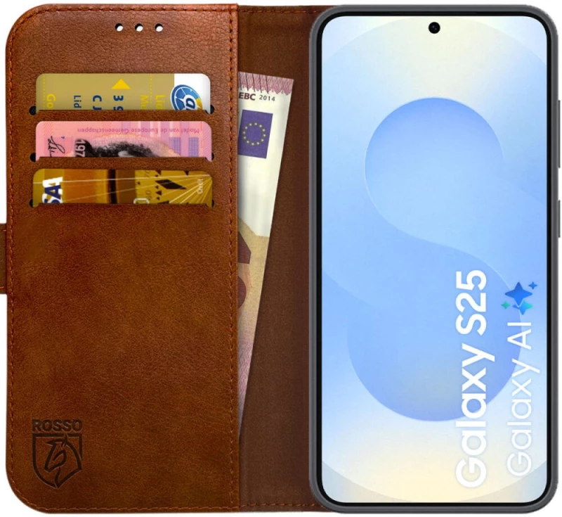 Θήκη Samsung Galaxy S25 Rosso Element PU Πορτοφόλι - Brown (8719246463099)