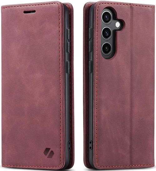 Θήκη Samsung Galaxy S25 Spacecase Wallet Πορτοφόλι - Red (5905719114633)