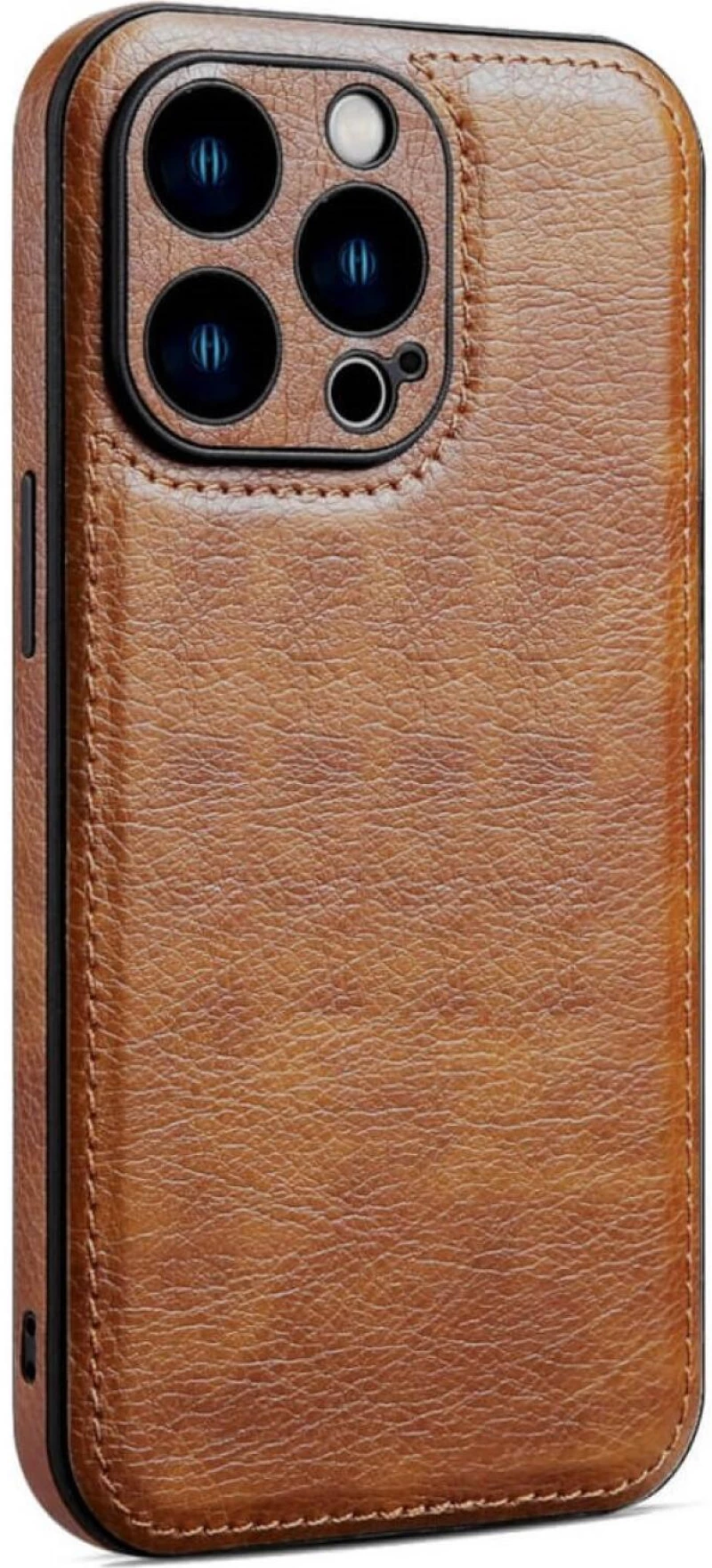 Θήκη iPhone 12 Pro Bodycell Prestige Backcover με Πλαίσιο Κάμερας - Brown (5206015068058)