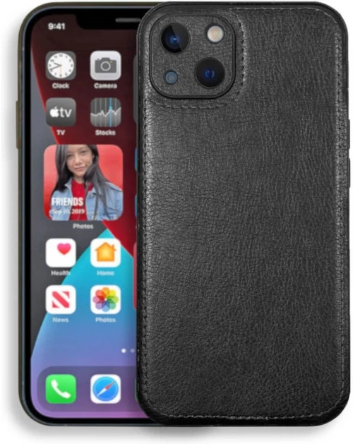 Θήκη iPhone 14 Bodycell Prestige Backcover με Πλαίσιο Κάμερας - Black (5206015068232)