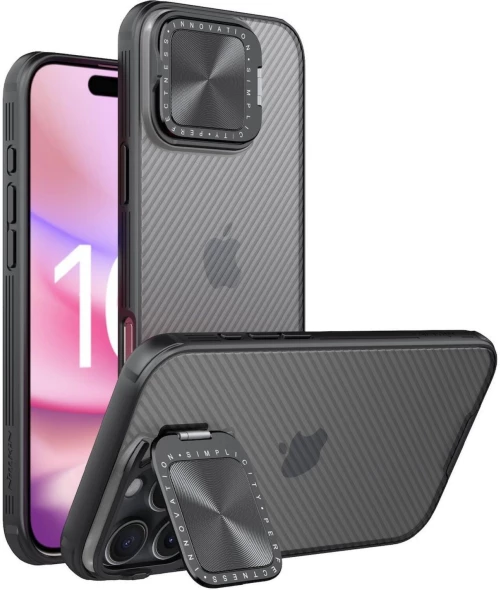 Θήκη iPhone 16 Pro Max Nillkin Camshield Prop Back Cover - Transparent Black (6902048282148)