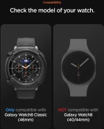 Θήκη Samsung Galaxy Watch 8 Classic 46mm Spigen Rugged Armor Ανθεκτική Σιλικόνης - Matte Black (ACS10012)