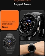 Θήκη Samsung Galaxy Watch 8 Classic 46mm Spigen Rugged Armor Ανθεκτική Σιλικόνης - Matte Black (ACS10012)