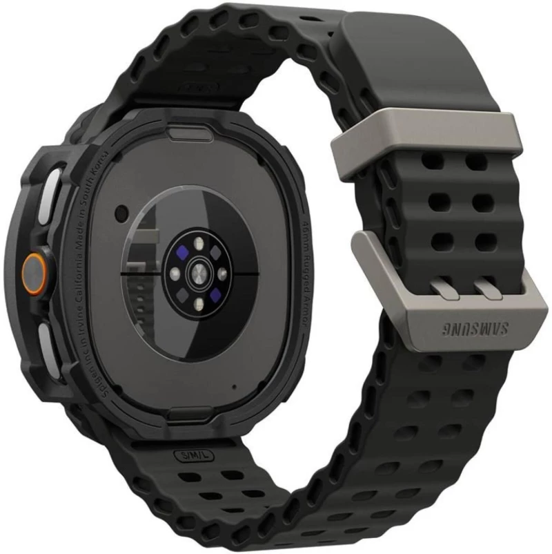 Θήκη Samsung Galaxy Watch 8 Classic 46mm Spigen Rugged Armor Ανθεκτική Σιλικόνης - Matte Black (ACS10012)