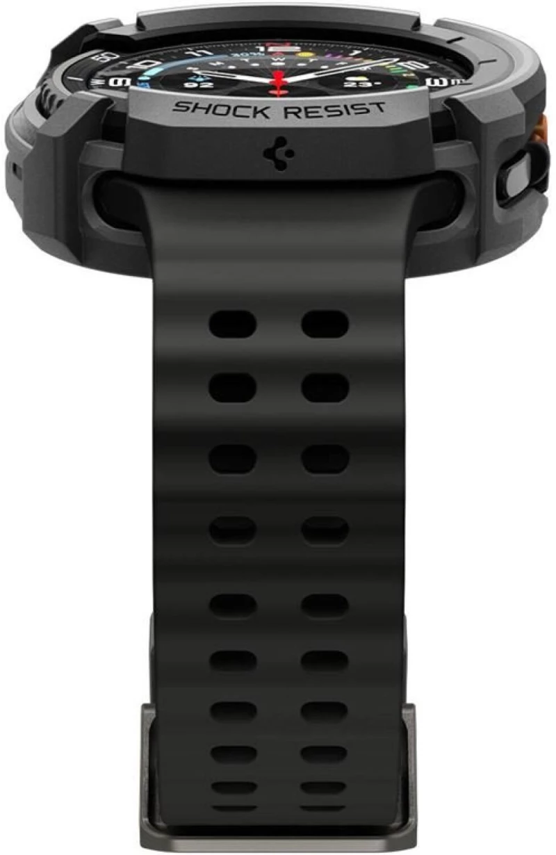 Θήκη Samsung Galaxy Watch 8 Classic 46mm Spigen Rugged Armor Ανθεκτική Σιλικόνης - Matte Black (ACS10012)