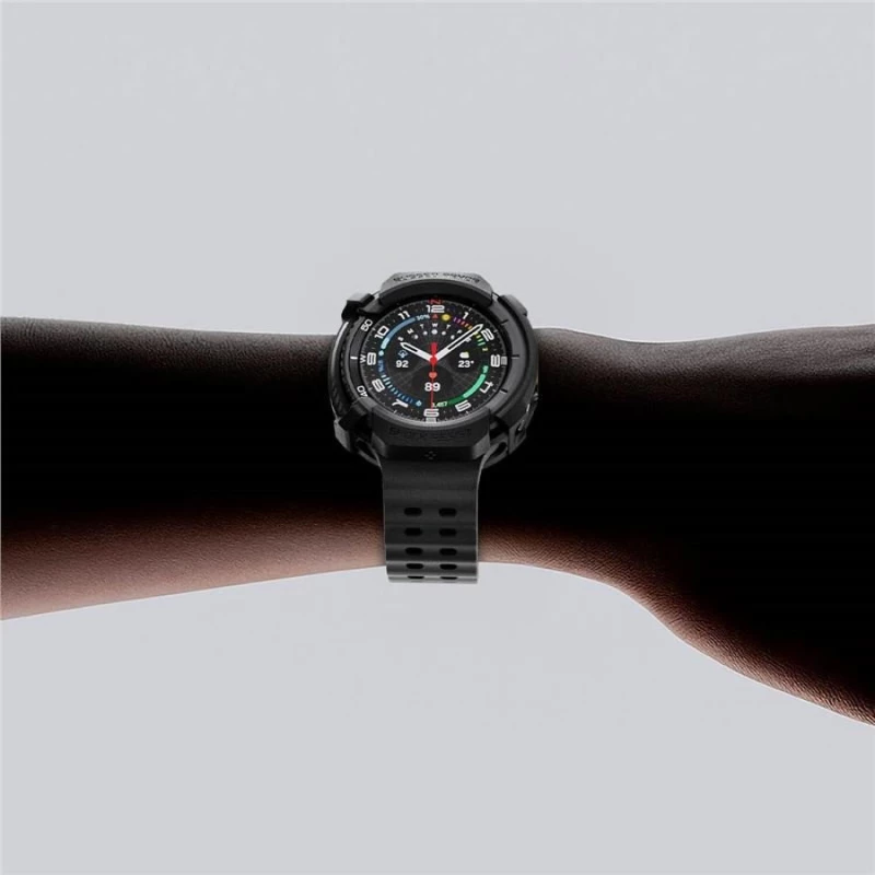 Θήκη Samsung Galaxy Watch 8 Classic 46mm Spigen Rugged Armor Ανθεκτική Σιλικόνης - Matte Black (ACS10012)