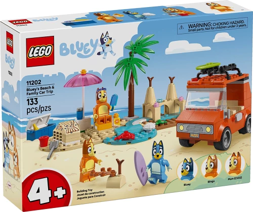 LEGO® BLUEY BEACH & FAMILY CAR TRIP (#11202)