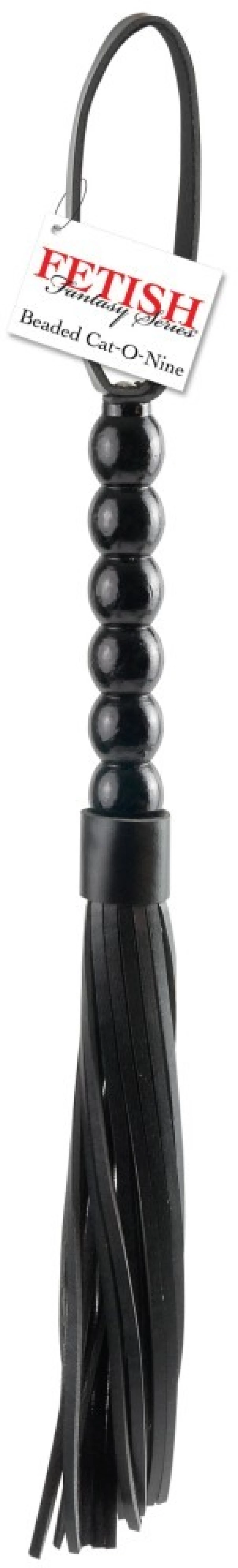 Μαστίγιο Fetish Fantasy Series Beaded Cat-o-Nine Tails Μαύρο