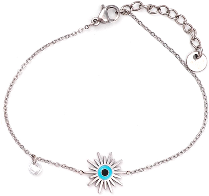 Βραχιόλι με διακοσμητικό ματάκι JN-B110 - Ασημί Bag to Bag