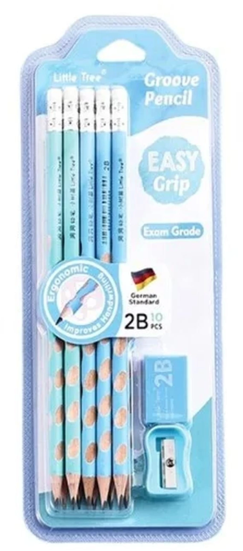Groove Set HB Easy Grip Pencil With Sarpener and Eraser 10τμχ.LT2011001