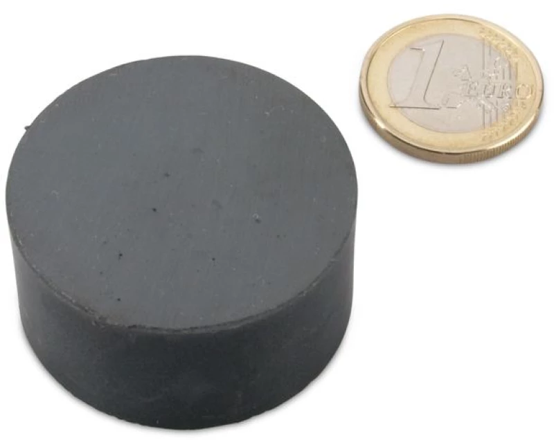 Μαγνήτης Δίσκος Φ40x20mm Φερρίτης Δύναμη Έλξης 4,7kg