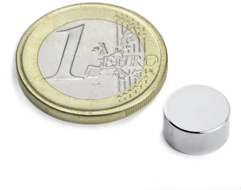 Μαγνήτης Δίσκος Φ10x7mm Νεοδυμίου Δύναμη Έλξης 3kg