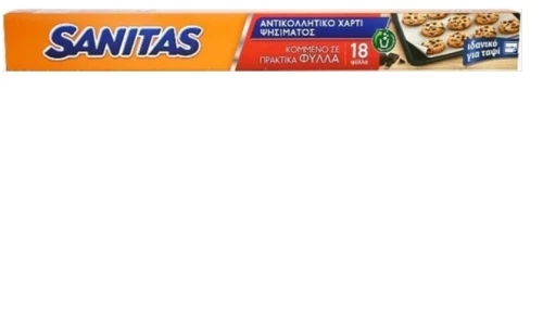 Sanitas Αντικολλητικό Χαρτί Κομμένο 18τμχ