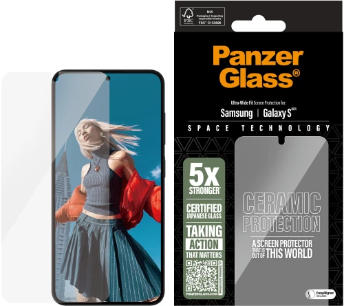 PanzerGlass - Ceramic Screen Protector Samsung Galaxy S 2025 - Ultra-Wide Fit / Electronics