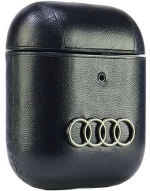 Audi Leather Big Logo Case for AirPods 1 / 2 - Black