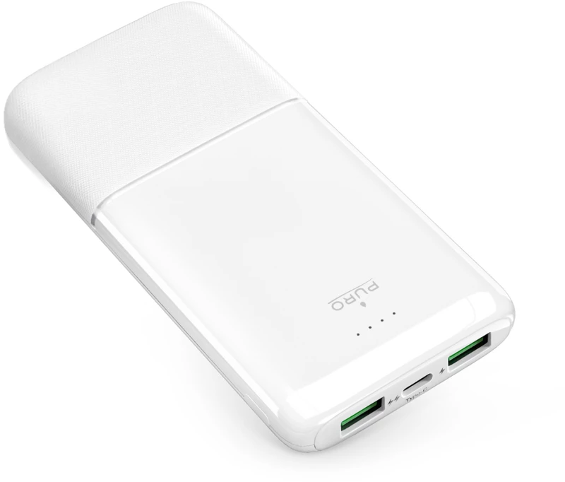 Powerbank Puro DAILY 10 PLUS 10000mAh 2x USBA / 1x USB-C 22.5W - white