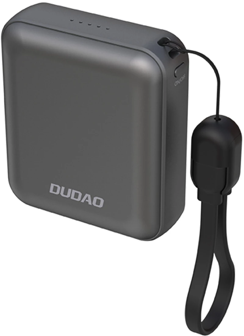 Powerbank Dudao K22+ 10000mAh 22.5W USB-C with pendant/cable - gray