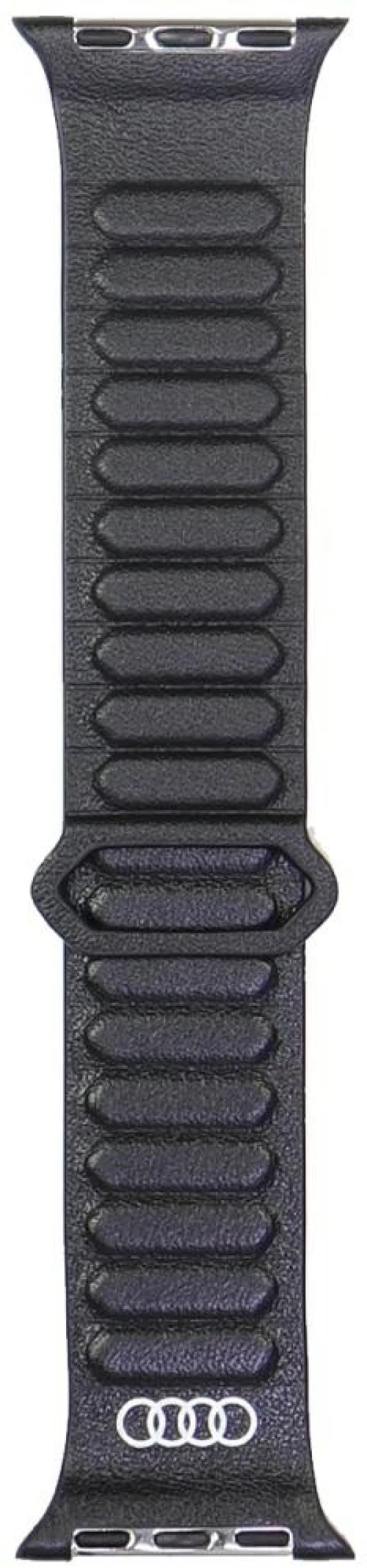 Audi Logo Genuine Leather Magnetic Ring Strap for Apple Watch 40 / 41 / 42 mm - Black
