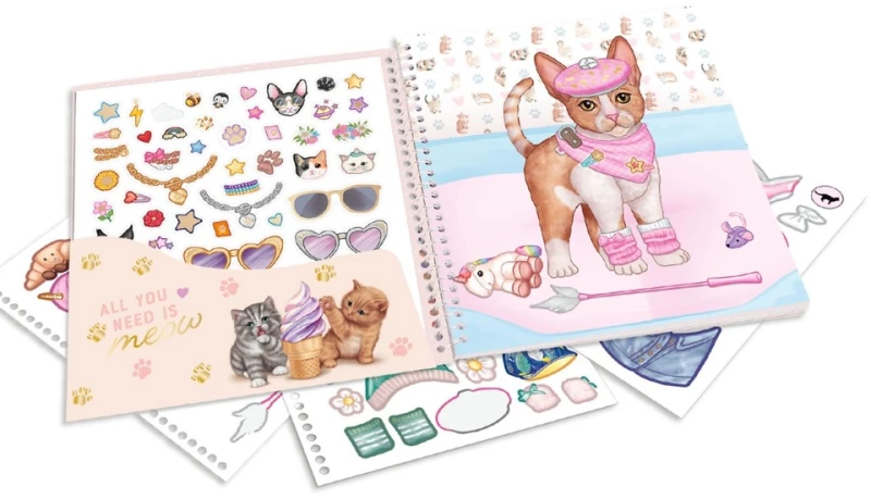 TOPModel - Dress Me Up Stickerbook KITTY (0412965) / Toys