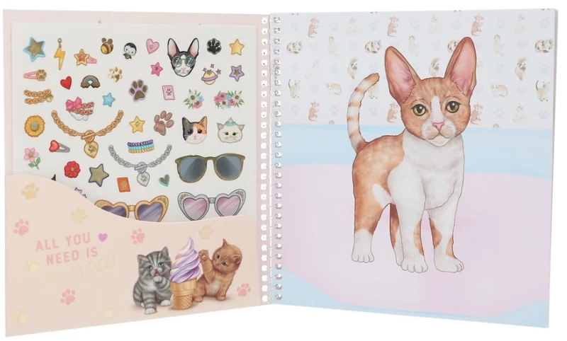 TOPModel - Dress Me Up Stickerbook KITTY (0412965) / Toys