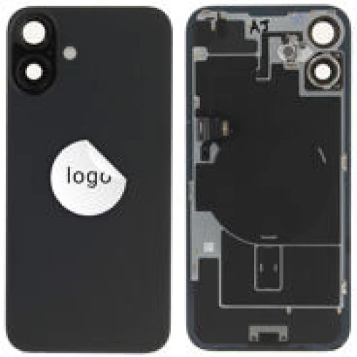 For iPhone/iPad (AP16PL0024BPSP-B) Rear Cover (Pulled B) incl. small parts - Black, For iPhone 16 Plus