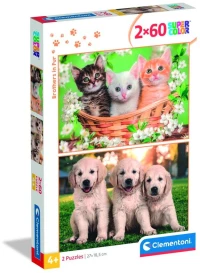 Brothers in Fur puzzle 2x60pcs