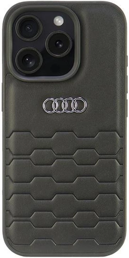 Audi Synthetic Leather iPhone 16 Pro 6.3" black/black hardcase AU-TPUPCIP16P-GT/D2-BK