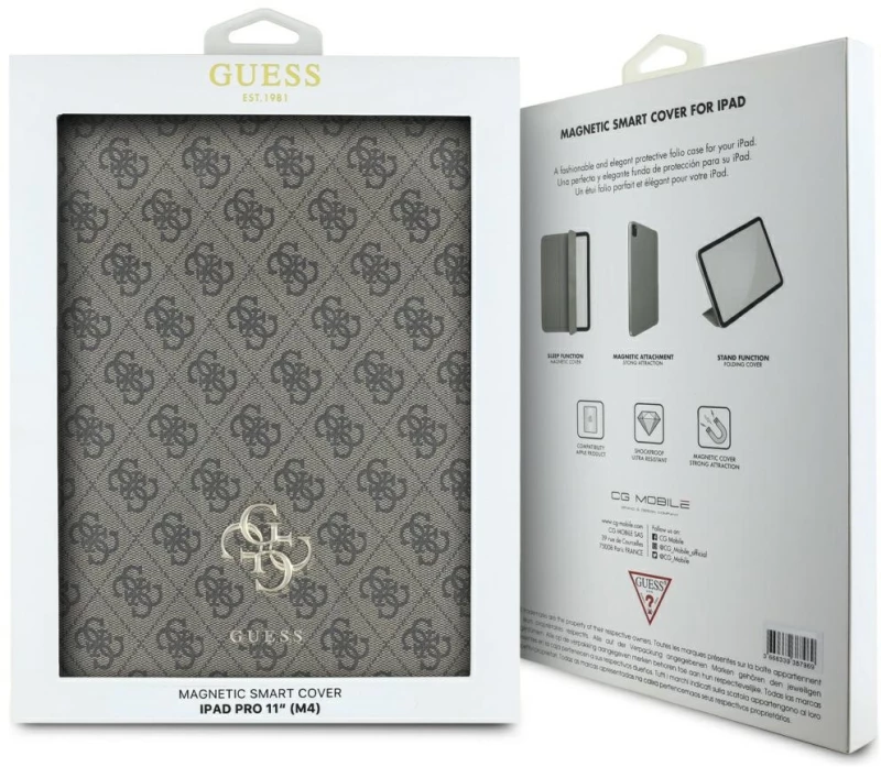 Guess GUFC11PM24PS4SGW iPad Pro 11" 2024 brown Magnetic 4G Big Logo